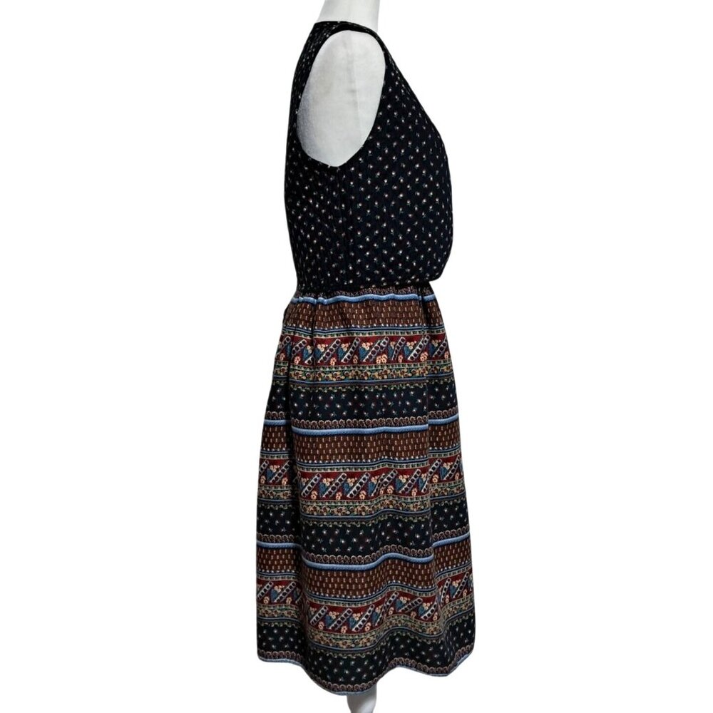 VTG St Michael UK 12L Quilted Floral Bolero & Boho Ethnic Print Skirt Set M&S Ma - Picture 8 of 12